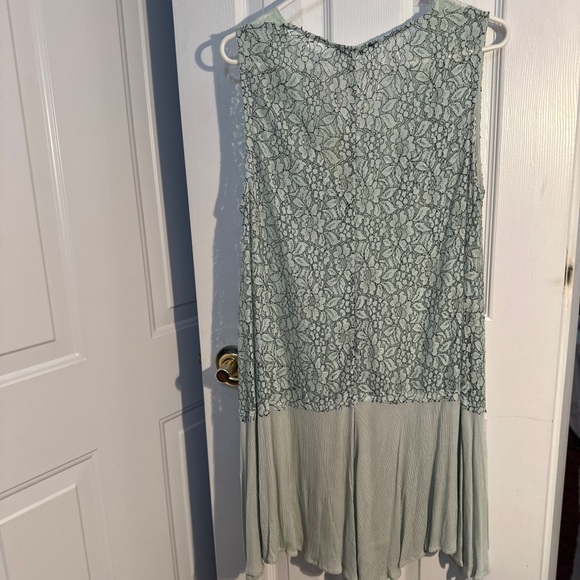 NWT Mint Green with Lace Mini Dress - Picture 2 of 8